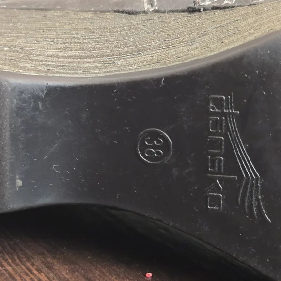 Dansko Black Leather Wedge Boots - Picture 5 of 8